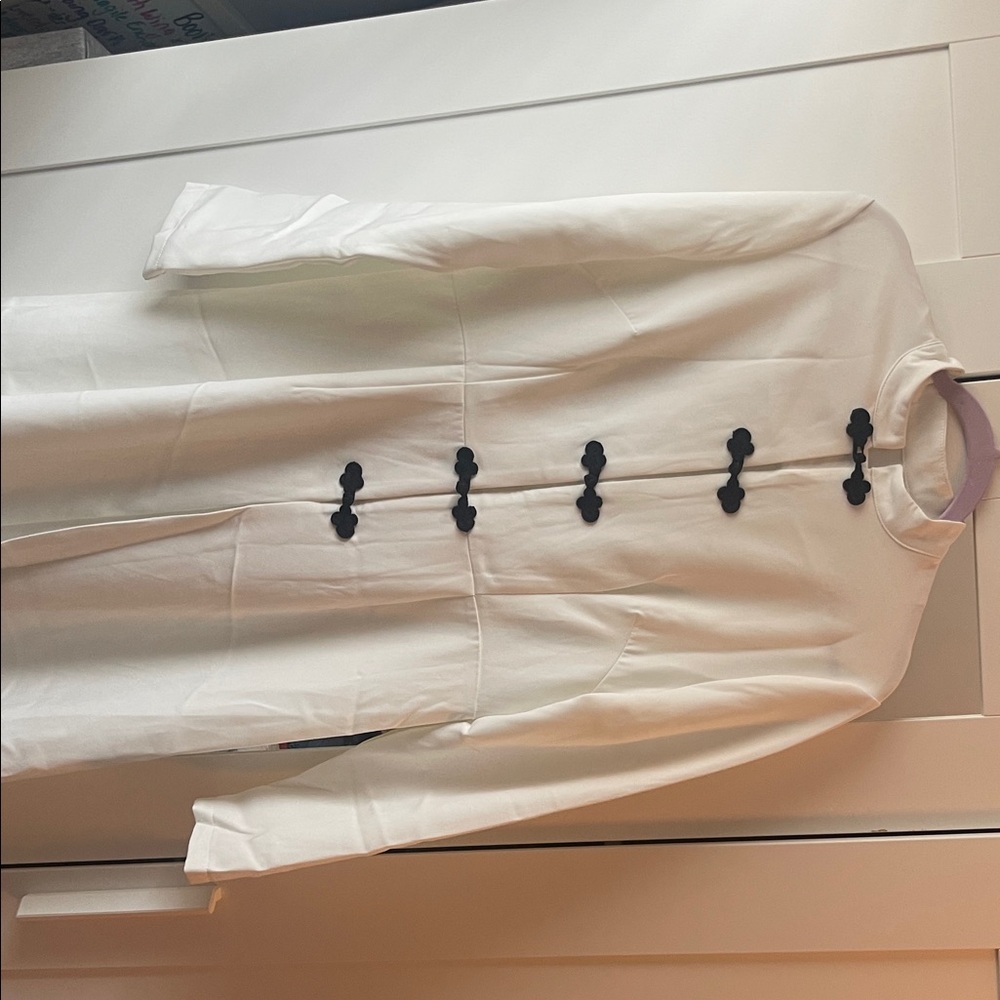 Men's White Shirt with Black Accents